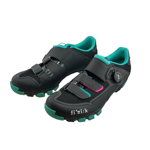 FIZIK Women’s Sz 9 Donna BOA M6 MTB Cycling Shoes Black Teal Pink - Picture 2 of 10